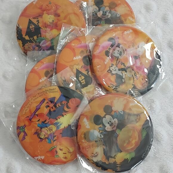 Disney Pin Halloween Lot Hologram New Walgreens Set Of 7 New Sealed Pooh Mickey - Picture 16 of 16